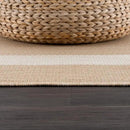 CAMILSON Outdoor Rug 9x12, Large Modern Outside Rugs for Patios Porches Waterproof Durable Washable Non-Shedding, Easy-to-Clean Indoor Outdoor Area Carpet (9 x 12, Bordered - Beige/White) by CozyNest Decor