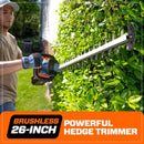 SENIX X6 60V Max* Battery Powered 26" Cordless Hedge Trimmer with Brushless Motor, Double-Sided Dual Action Blades, 1-1/4" Cutting Capacity, 3.0 Ah Lithium-ion Battery & Charger Included (HTX6-M1) by GreenHaven Gardens