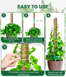 EAONE Moss Pole 168 Inch, 8 Pack 21" Monstera Plant Support for Climbing Potted Live Plants Indoor, Stackable Coco Coir Moss Sticks Monstera Stakes for Pothos Philodendron, with Garden Labels & Ties by GreenHaven Gardens