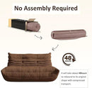 Bean Bag Chair, Oversized Loveseat Fireside Chair for Adults, 2 Seater with Memory Foam Filled, Lazy Sofa Lounge Floor Sofa for Living Room, Bedroom, Office, No Assembly Required. (Coffee) by CozyNest Decor