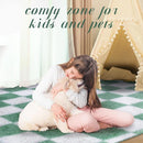 Super Soft Rug for Bedroom, 8x10 ft Sage Green and White Area Rug Classic Checkered Shaggy Anti-Skid High Pile Soft Fluffy Rug Fuzzy Carpet for Living Room Bedroom Kids Room Nursery, Dorm by TinyTreasures Baby Boutique