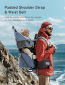 besrey Baby Backpack Carrier, Toddler Hiking Backpack with Safety 3-Height Seat, Adjustable Straps&Waist Belt, Foldable Frame Lightweight Large Capacity Child Carrier for Hiking (Haze Blue) by TinyTreasures Baby Boutique