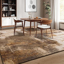 Kelarea Living Room Rug, 5x7 Rug Modern Abstract Washable Rugs Brown Foldable Faux Wool Vintage Carpets, Non Slip Rug for Bedroom, Dining Room, College Dorm, Kids Playroom, Home Office by TinyTreasures Baby Boutique