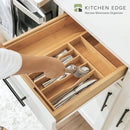 Premium Silverware, Flatware and Utensil Organizer for Kitchen Drawers, Food-Safe Contract Grade, Expandable from 10.5 to 19 In, Natural Bamboo by CozyNest Decor