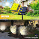 T-SUNUS Solar Garden Spotlight Outdoor 6-in-1, White Landscape Spot Lights IP65 Waterproof, 5W Separated Panel, Dusk to Dawn 6000K Spotlights for Tree Patio Yard Driveway Pathway Pool Porch Walkway by GreenHaven Gardens