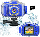 Agoigo Kids Waterproof Camera - Children Underwater HD Video Digital Camcorder, Portable Travel Toy for Toddler - Ideal Christmas Birthday Gifts for Boys Girls Age 3-12 with 32GB Card (Dark Blue) by TinyTreasures Baby Boutique