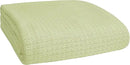 BELIZZI HOME 100% Cotton Bed Blanket, Breathable Bed Blanket Full Queen Size, Cotton Thermal Blankets Full Queen, Perfect for Layering Any Bed for All Season, Sage Green by CozyNest Decor