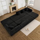 Modular Sectional Loveseat Sofa Cloud Boneless Couch, Modern Sleeper Sofa for Customizable Living Spaces, Cozy Modular Couch for Indoor Room, No Assembly Required, Black by CozyNest Decor