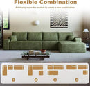 136" Sectional Couches for Living Room Modern Modular Sofa with L-Shape Couchs Upholstered Boneless Couch Deep Seat Sectional Couch with Chaise (Green, Right Facing Chaise+3Seaters) by CozyNest Decor