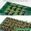 MIXC Seedling Trays Seed Starter Tray, 5-Pack Mini Propagator Plant Greenhouse Grow Kit with Humidity Vented Domes and Base for Seeds' Starting (40 Cells Per Tray, Total 200 Cells), Green by GreenHaven Gardens