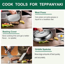 Grilljoy 46PC Griddle Accessories Set with Robust Plastic Handle, All-in-One Griddle Tools Kit for Flat Top Grills Teppanyaki Hibachi, Stainless Steel Grill Spatula Kit for Outdoor Camping Grilling by GreenHaven Gardens