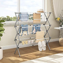 APEXCHASER Drying Rack Clothing, Clothes Drying Rack Foldable, Laundry Drying Rack Expandable, Small Clothe Hanger for Baby Clothes Towels Bibs, Socks, Clothes Airer for Indoor Outdoor Use, White/Grey by TinyTreasures Baby Boutique