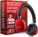 Puro Sound Labs PuroQuiet Plus Kids Noise Cancelling Headphones, Bluetooth Kids On Ear Headphones with Mic, Lightweight On-Ear Design, Studio-Grade Sound (Red) by TinyTreasures Baby Boutique