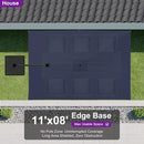 PURPLE LEAF 11.5' X 8' Left-right Tilting Outdoor Patio Umbrella Swivel Offset Cantilever Heavy Duty Rectangle Aluminum Umbrella with UV Resistant for Deck Pool Patio Backyard, Ocean Slate by GreenHaven Gardens
