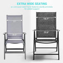 UDPATIO Patio Folding Dining Chairs Set of 2, Folding Lawn Chairs for Adults with Padded All Weather Breathable Textilene, Dark Gray by GreenHaven Gardens