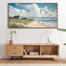 HGUAOA Coastal Canvas Wall Art - Large Landscape Wall Art for Living Room - Ocean and Beach Painting - Blue Artwork for Bedroom Decor - Above Bed Wall Pictures -Beach Theme Print Art by CozyNest Decor