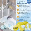 Foaming Garbage Disposal Cleaner and Deodorizer Tablets-24 Pack Food Disposal Cleaner, Quickly Eliminates Odors, XL Powerful Foaming Action, Refreshing Lemon Scent, Natural Ingredients, 1 Year Supply by CozyNest Decor