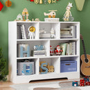 Book Shelf, 8 Cubes Storage Organizer, 3-Tier Open Shelf Wooden Bookcase, Freestanding White Bookshelf Cube Shelf for Bedroom, Living Room, Home Office by CozyNest Decor