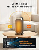 Dreo Space Heaters for Indoor Use, 1500W Portable Electric Heater with Remote and Thermostat, PTC Ceramic, Safety Heat with 70° Oscillation for Bedroom Office Home, Quiet, 12H Timer by CozyNest Decor
