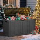 YITAHOME 100 Gallon Outdoor Storage Box, Large Water Resistant Resin Deck Box, Indoor Outdoor Lockable Storage Container for Patio, Garden, Cushions, Tools, Equipment (Dark Gray) by CozyNest Decor