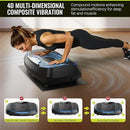 FLYBIRD 4D Vibration Plate 500 LBS Capacity, Oscillation, Linear, Pulsation Vibration Plate Exercise Machine, Triple Motors Vibration Plate for Bone Density Building & Lymphatic Drainage by CozyNest Decor