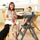 6-in-1 Baby High Chair, Convertible Highchair for Babies to Toddlers, Step Stool for Dining Time, Foldable & Easy Clean, Space-Saving Design, Adjustable, Navy Blue by TinyTreasures Baby Boutique