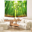 Delur Forest Pathway Tapestry Sunset Tropical Rainforest Nature Tree Tapestry Wall Hanging Sunrise Scenic Natural Green Landscape Headboard for Bedroom Living Room Home Decor (59.1" x 78.7") by CozyNest Decor