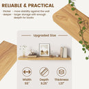 Rustic Elm Wood Floating Shelves for Wall Round Edge, 55"W x 9.2"D x 1.37"H, Set of 1 with Invisible Bracket, Wall Mounted Storage Shelves for Living Room Bedroom Kitchen Bathroom Decor, Natural by TinyTreasures Baby Boutique
