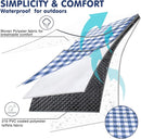 HX&OD Outdoor Picnic Blanket, Extra Large, 80''x80'' Waterproof Foldable Blankets Gingham Picnic Mat for Beach, Camping Grass Lawn Park Accessories Cute Couple Ideas Wedding (Blue, 80”x80”) by TinyTreasures Baby Boutique