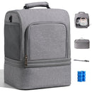 NCVI Breast Pump Bag, Double Layer Removable Pump Bag for Spectra S1, S2, Medela, Breast Pump Backpack with Ice Pack, Insulated Breast Milk Cooler Bag for Working Nursing Moms, Grey by TinyTreasures Baby Boutique