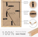 5x7 Picture Frame Set of 4 Natural Solid Oak Photo Frames with 4x6 Removable Mat Wall Hanging Large Handcrafted Frame with HD Plexiglass Wall and Tabletop Display Large Poster Frame by CozyNest Decor