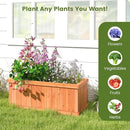HAPPYGRILL Raised Garden Bed, Outdoor Elevated Flower Box w/ 4 Drainage Holes & Detachable Bottom Panels, Wood Planter Box for Vegetables Flowers Herbs & Fruits Growing, 31” x 14” x 12” by GreenHaven Gardens