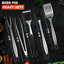 PURPLEBIRD Grill Set for Outdoor Grill 6 pcs - Heavy Duty Grilling Tools Set with Extra Long Handle, Stainless Grilling Accessories for Dad Gifts with Travel Bag, BBQ Utensils Kit for Outdoor Camping by GreenHaven Gardens