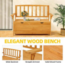 AVAWING Outdoor Storage Bench, Wooden Garden Bench Weatherproof, Patio Benches for Outside, 2-Seat Front Porch Bench, Park Bench for Deck, Lawn, Backyard (Yellow) by CozyNest Decor