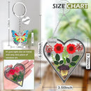 KY&BOSAM Heart Suncatcher Grandma Gifts Glass Butterfly Suncatchers for Window Pressed Flower Between Heart in Glass Metal Engraved Charm Gift for Women Mother's Day Valentine's Birthday Christmas by GreenHaven Gardens