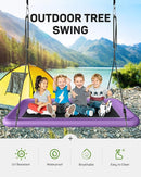 Tree Swing for Kids and Adults, 60" Waterproof Rectangle Platform Swing, 700lbs Heavy Duty with Adjustable Straps, Purple by TinyTreasures Baby Boutique