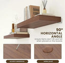 Deep Floating Shelves for Wall | 12 Inch Deep Floating Shelves 30 Inches Long Set of 2 | Rustic Walnut Floating Shelves for Living Room Bathroom Laundry Room Bedroom Kitchen Home Office by CozyNest Decor