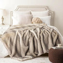 BATTILO HOME Luxury Fluffy Faux Fur Throw Blanket, Cozy Warm Fur Blanket for Couch Sofa, Plush Fuzzy Fur Throws with Long Pile & Brushed Tips, 60"x80" by CozyNest Decor