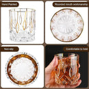 Gold Rim Whiskey Glasses Set of 2,Crystal Old Fashioned Glasses-Luxury Gold Collection,Perfect for Scotch Bourbon Rocks Cognac Vodka Gin Tequila Rum Liquor,Whiskey Gifts for Men by CozyNest Decor