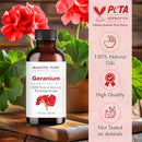 Majestic Pure Geranium Essential Oil with Glass Dropper - 1 Fl Oz - 100% Pure and Natural Geranium Oil - Premium Grade Essential Oils for Diffuser, Aromatherapy, Soap and Candle Making by CozyNest Decor