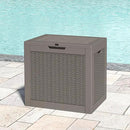 31 Gallon Deck Box, Resin Outdoor Storage Box, Waterproof and UV Resistant Deck Box, Lightweight Storage Box for Garden Tools, Pool Supplies by CozyNest Decor