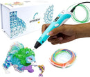 SCRIB3D P1 3D Printing Pen with Display - Includes 3D Pen, 3 Starter Colors of PLA Filament, Stencil Book + Project Guide, and Charger by TinyTreasures Baby Boutique