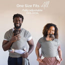 Boba Baby Wrap Carrier – Original Baby Sling Carrier for Newborns (7–35 lbs), Soft, Secure, Hands-Free & Ergonomic, Ideal for Comfortable Bonding, New Parents (Grey) by TinyTreasures Baby Boutique
