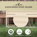 Outsunny Raised Garden Bed with Galvanized Steel Frame, Storage Shelf and Bed Liner, Elevated Planter Box with Legs for Vegetables, Flowers, Herbs, Cream by GreenHaven Gardens