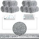 10 Pack 13 * 4.9" Generic Mop Pads Mop Head Refill Washable Wet/Dry Mops Flat Compatible with Most 11-13" Hook and Loop (Velcro) Flat Mops.System Floor Care System (10 Pack 13 * 4.9") by CozyNest Decor