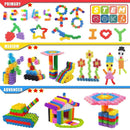 Gears Interlocking Learning Set, STEM Construction Toy Set - Building Kids Toys 180 Pcs - 10 Colors by TinyTreasures Baby Boutique