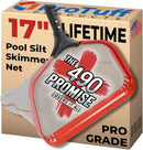 ProTuff 17" Silt Net Pool Skimmer for PROS – “490 Promise” Unlimited Unconditional Replacement – Ultra-Durable Ultra Fine Net for Silt – Heavy-Duty Aluminum Frame, EZ-Clip & Deep Bag for Cleaning by GreenHaven Gardens