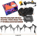 Halloween Horror Atmosphere Lights, Orange&Purple LED String Lights with 9.9FT Creepy Black Gauze, Battery Powered with Timer & 8 Flashing Modes (2 Pack Purple) by CozyNest Decor