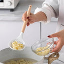 Country Kitchen Non Stick Silicone Utensil Set with Rounded Wood Handles for Cooking and Baking, 14 Piece Set, White by CozyNest Decor