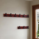 SKOLOO 36-Inch Cherry Wood Coat Rack Wall Mount with 6 Triple Hooks - Ideal for Family Entrances, Classrooms, and Pet Supplies Storage - Perfect Coat Hooks for Wall by CozyNest Decor